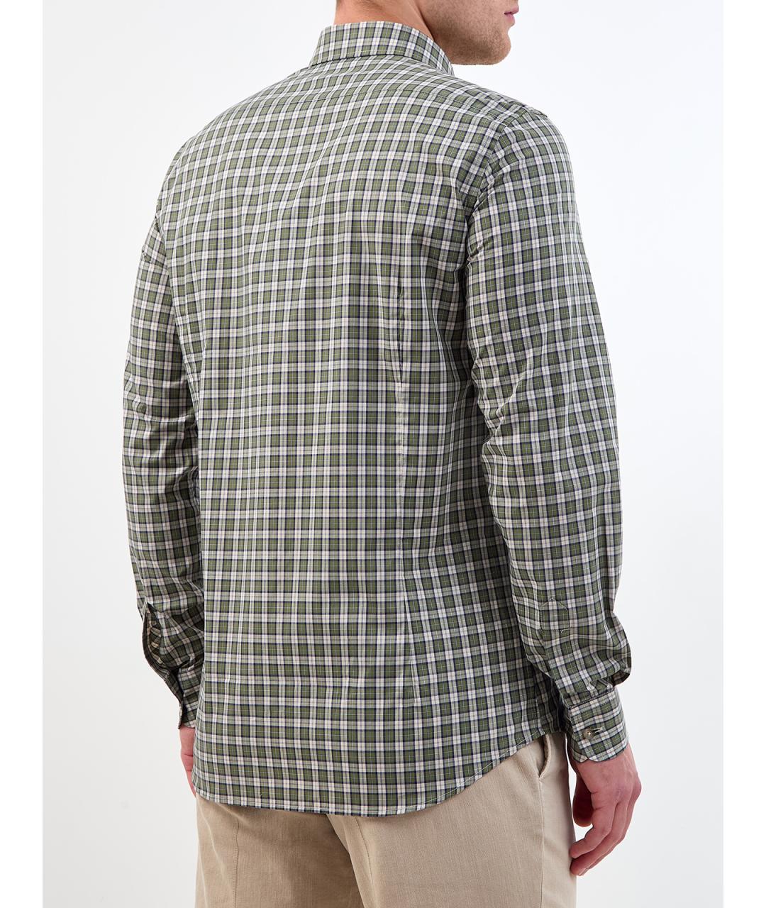 PESERICO Зеленая хлопковая кэжуал рубашка, фото 4