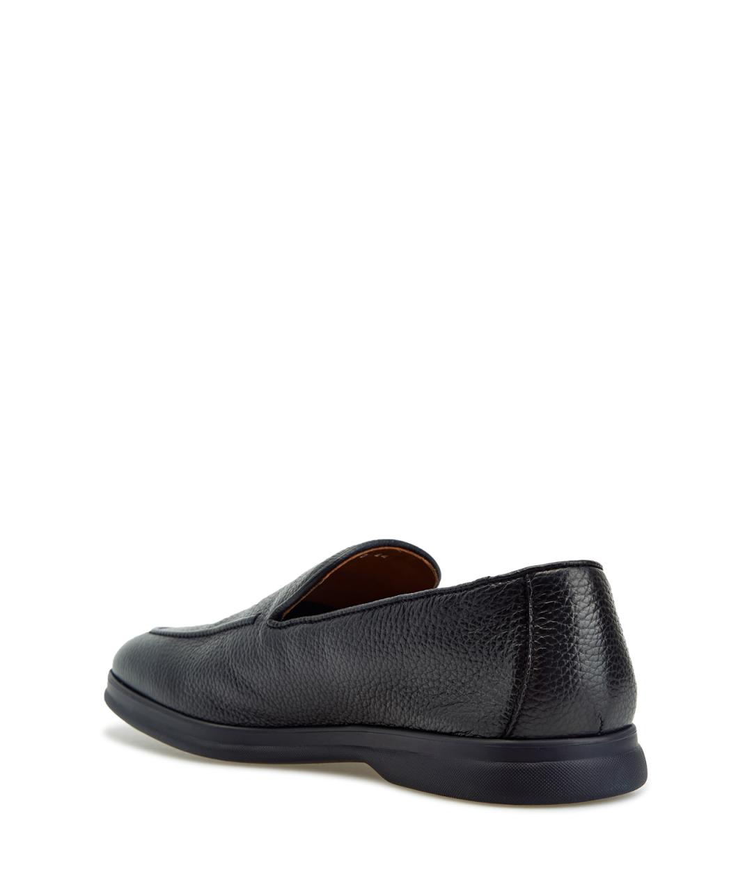 DOUCAL'S Темно-синие кожаные лоферы, фото 4