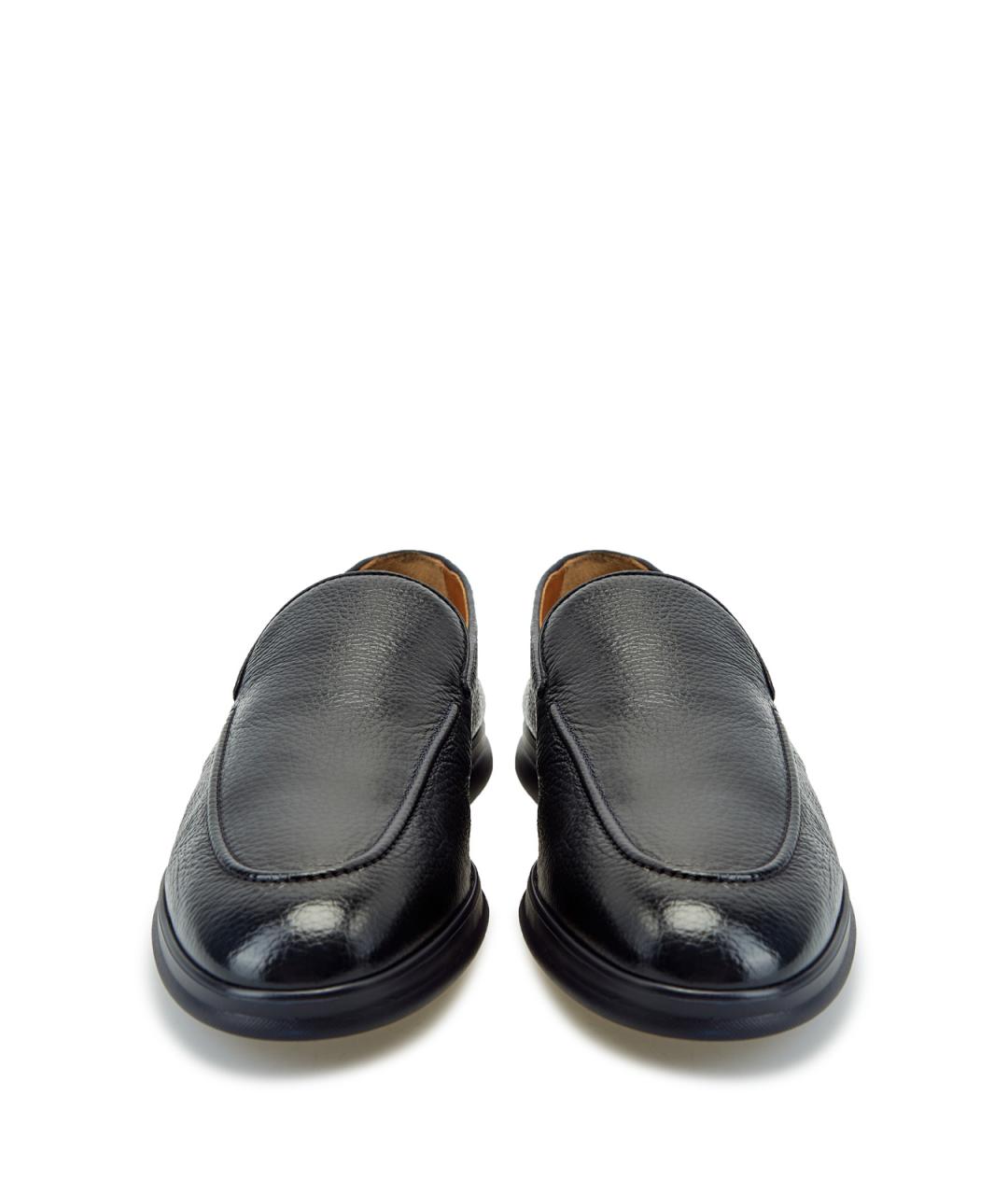 DOUCAL'S Темно-синие кожаные лоферы, фото 6