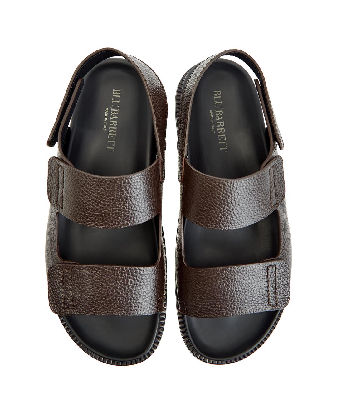 BARRETT Коричневые кожаные сандалии, фото 5