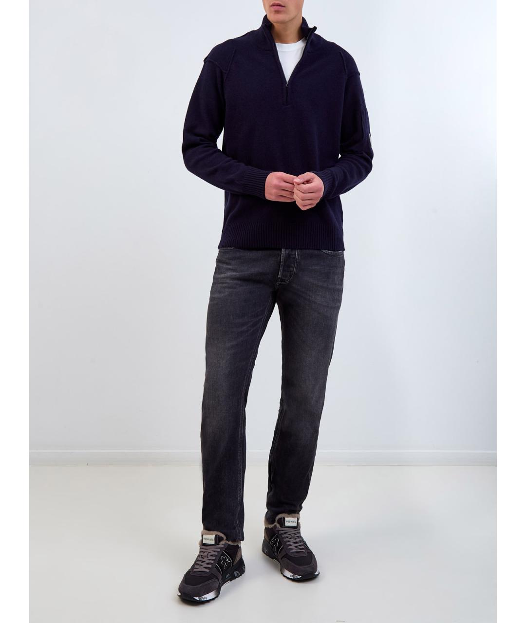 CP COMPANY Темно-синий шерстяной джемпер / свитер, фото 2