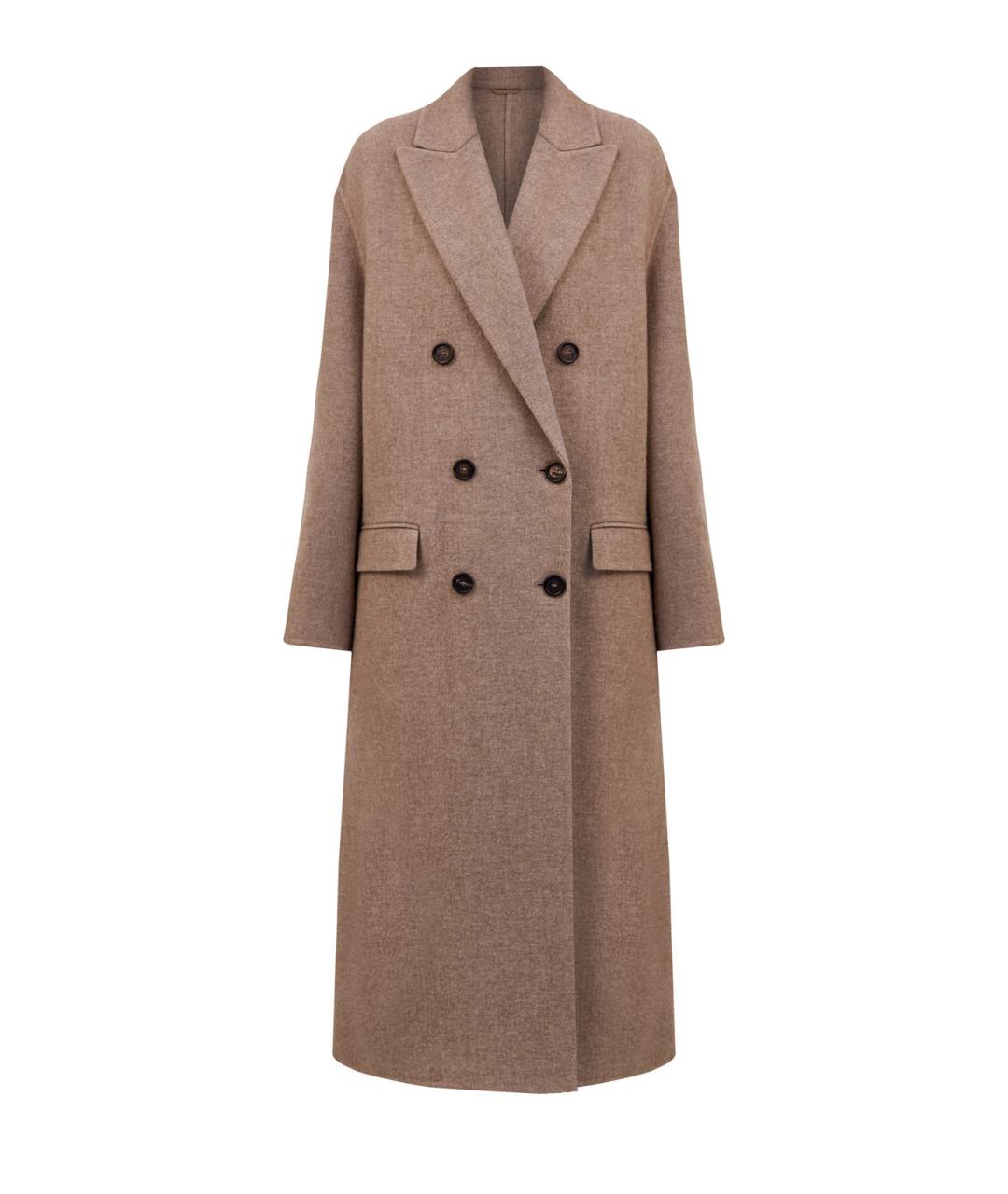 BRUNELLO CUCINELLI Бежевое кашемировое пальто, фото 1