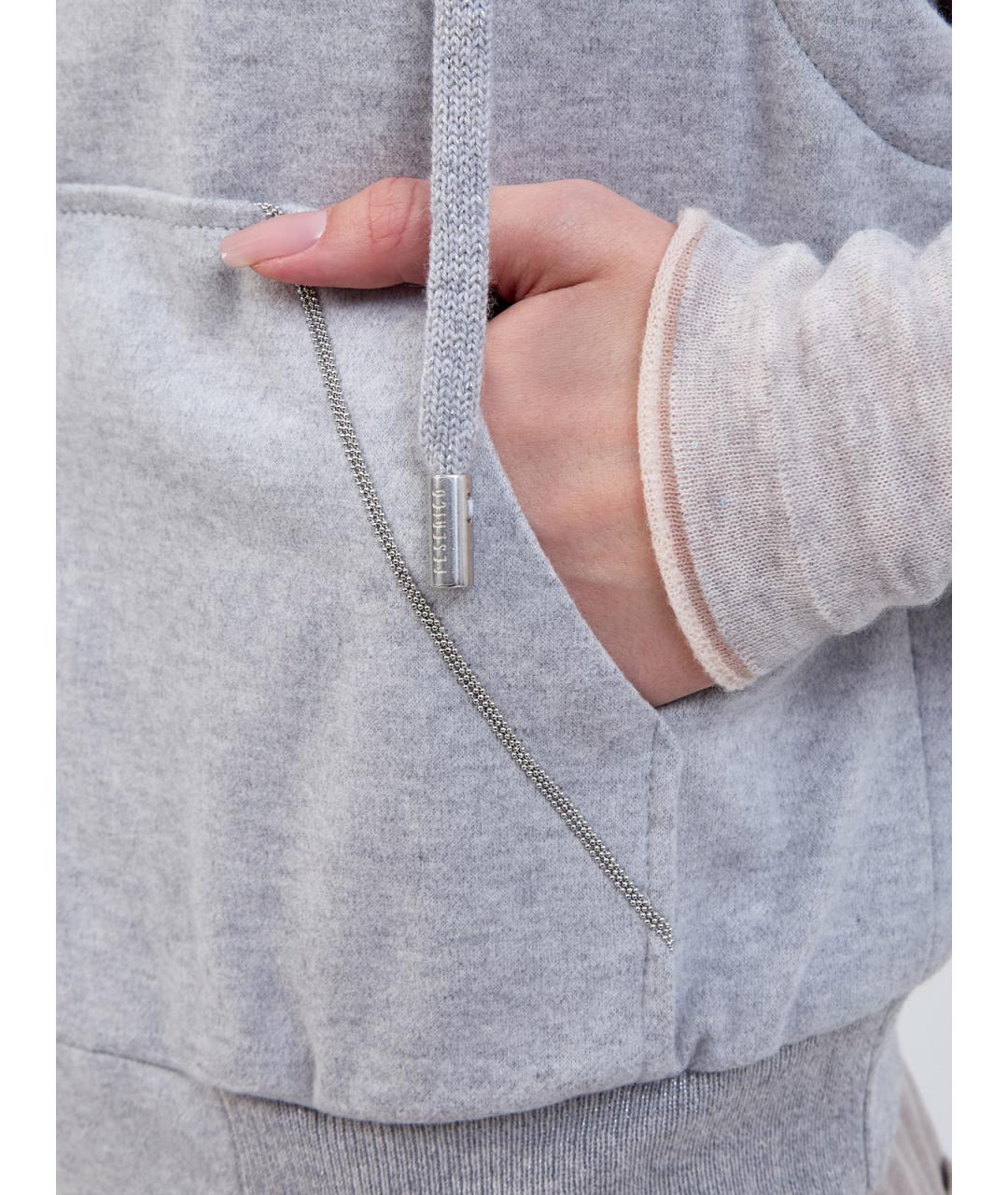 PESERICO Серый хлопковый жилет, фото 7