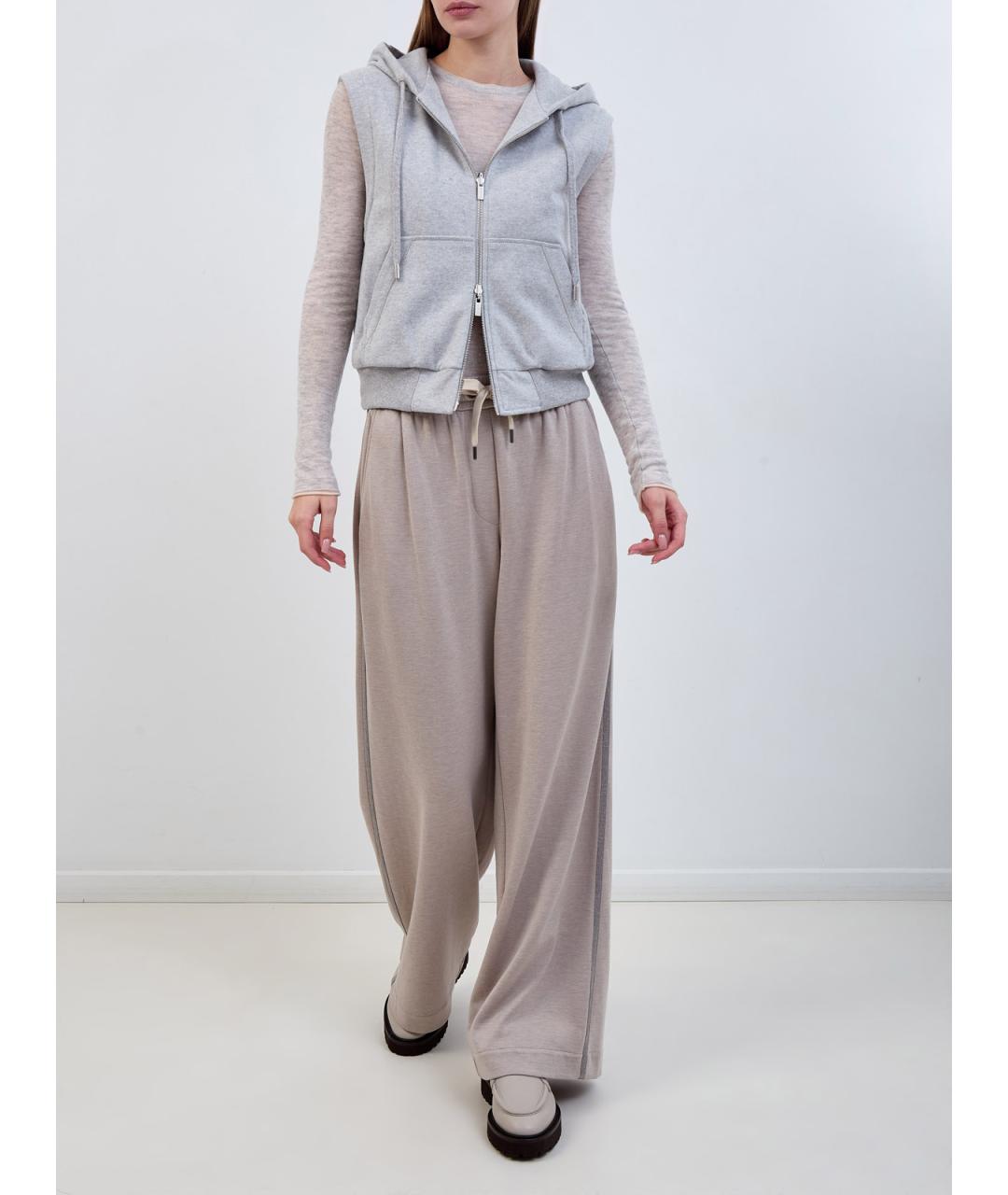 PESERICO Серый хлопковый жилет, фото 2