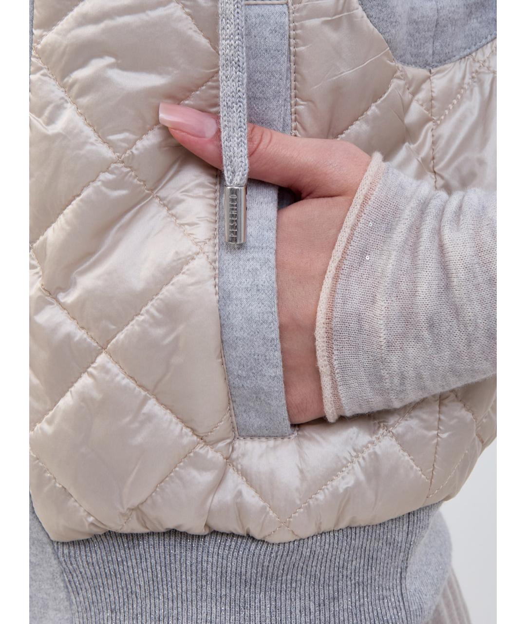 PESERICO Серый хлопковый жилет, фото 6