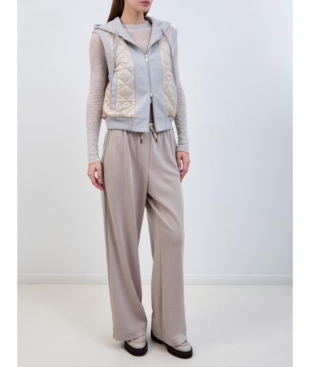 PESERICO Серый хлопковый жилет, фото 3