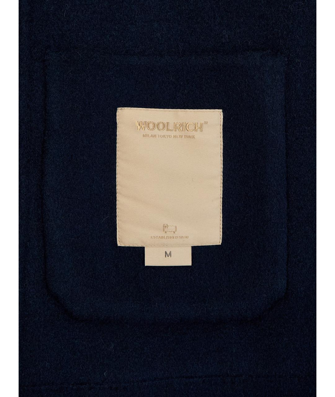 WOOLRICH Синее шерстяное пальто, фото 6