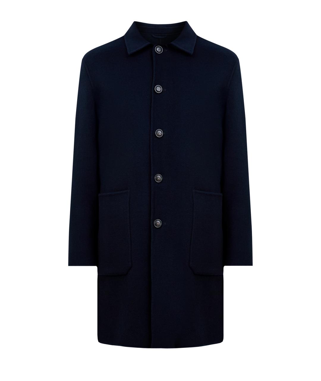 WOOLRICH Синее шерстяное пальто, фото 1