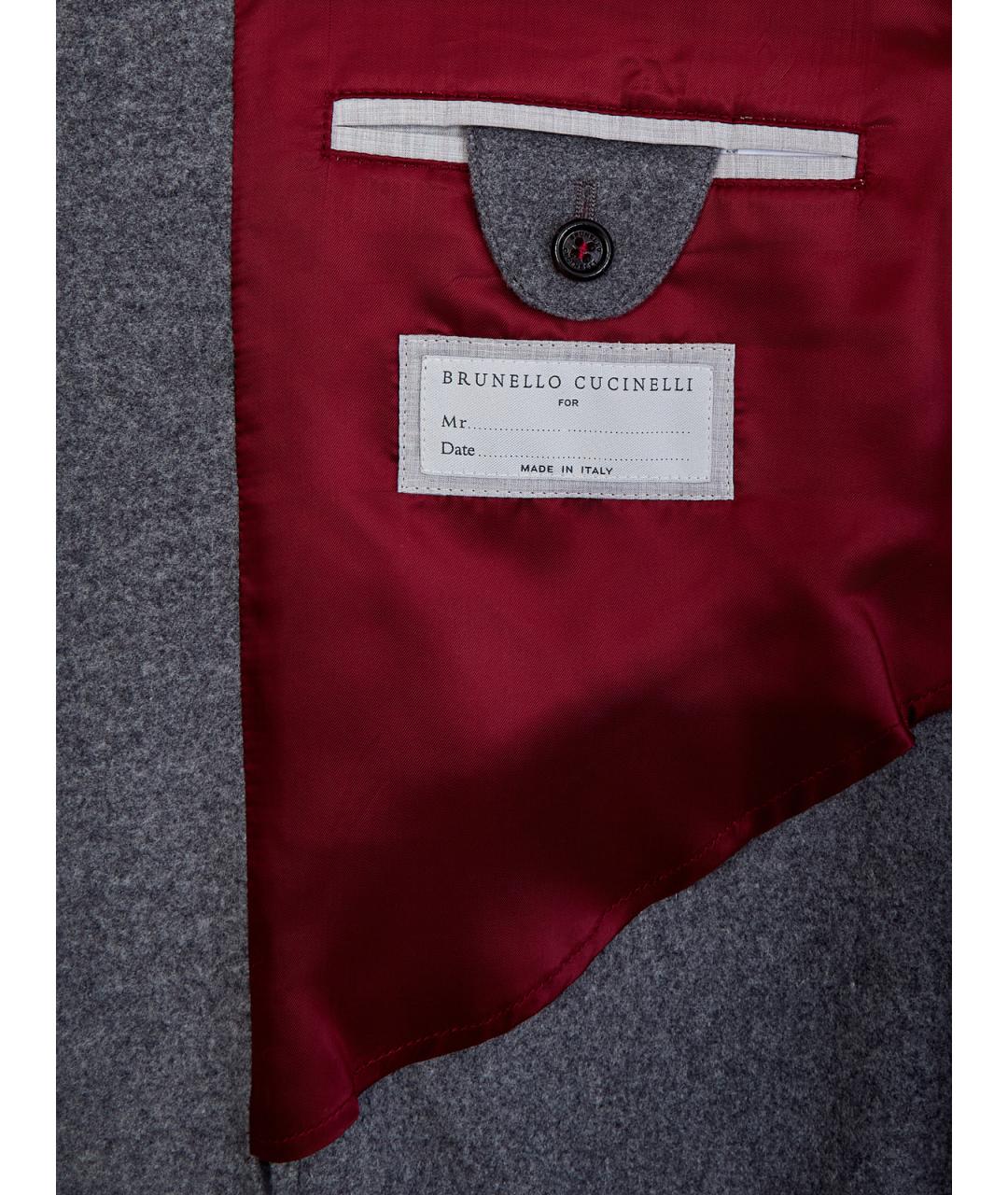 BRUNELLO CUCINELLI Серая кашемировая куртка, фото 6