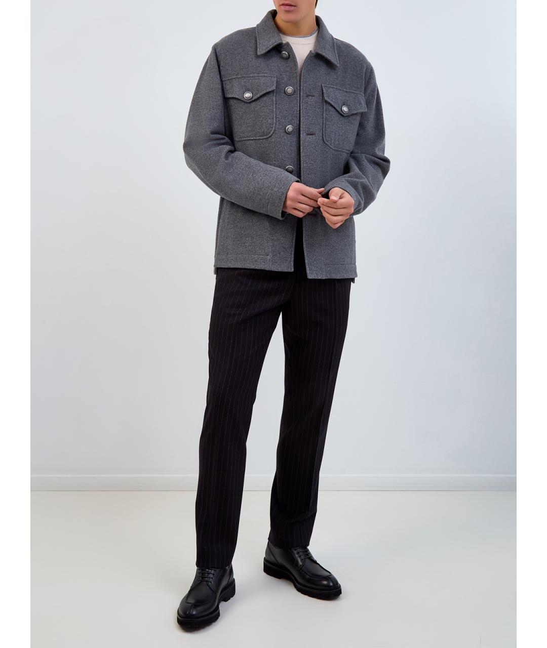 BRUNELLO CUCINELLI Серая кашемировая куртка, фото 2