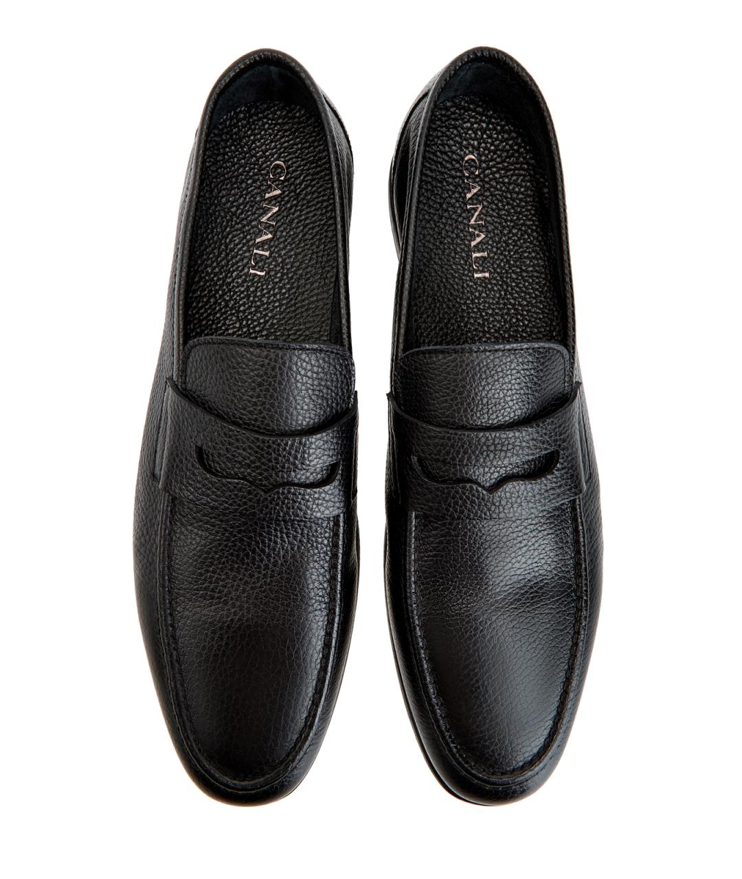 CANALI Черные кожаные лоферы, фото 5