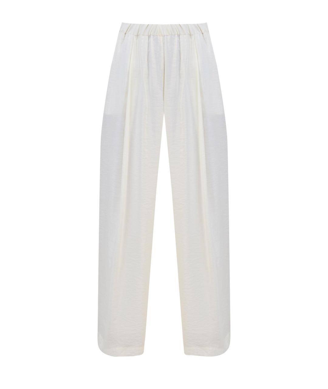 GENTRY PORTOFINO Белые прямые брюки, фото 1