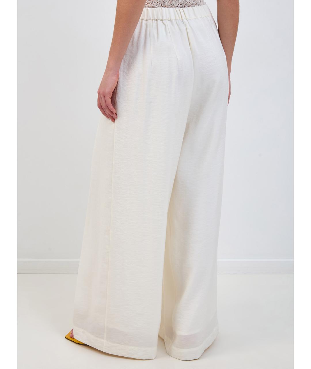 GENTRY PORTOFINO Белые прямые брюки, фото 4