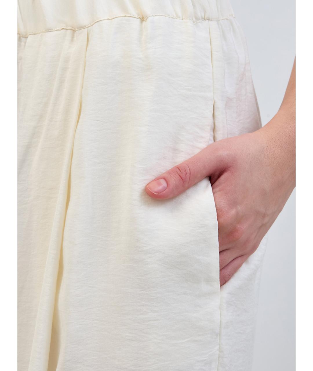 GENTRY PORTOFINO Белые прямые брюки, фото 5