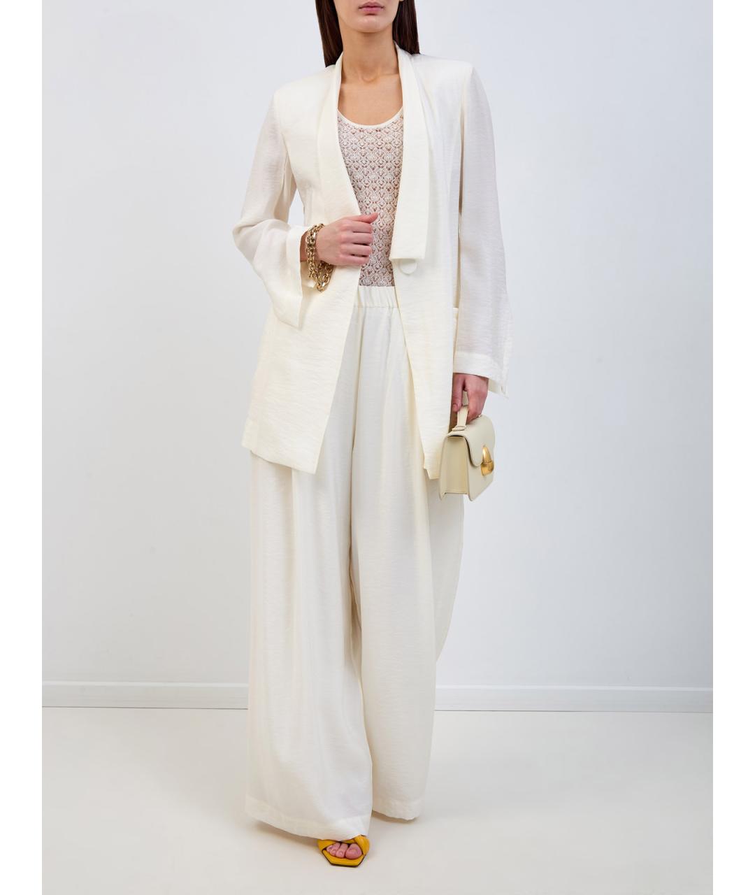 GENTRY PORTOFINO Белые прямые брюки, фото 2