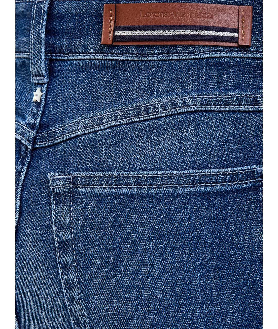LORENA ANTONIAZZI Синие хлопковые джинсы клеш, фото 5