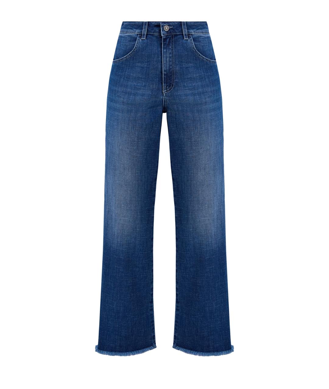 LORENA ANTONIAZZI Синие хлопковые джинсы клеш, фото 1