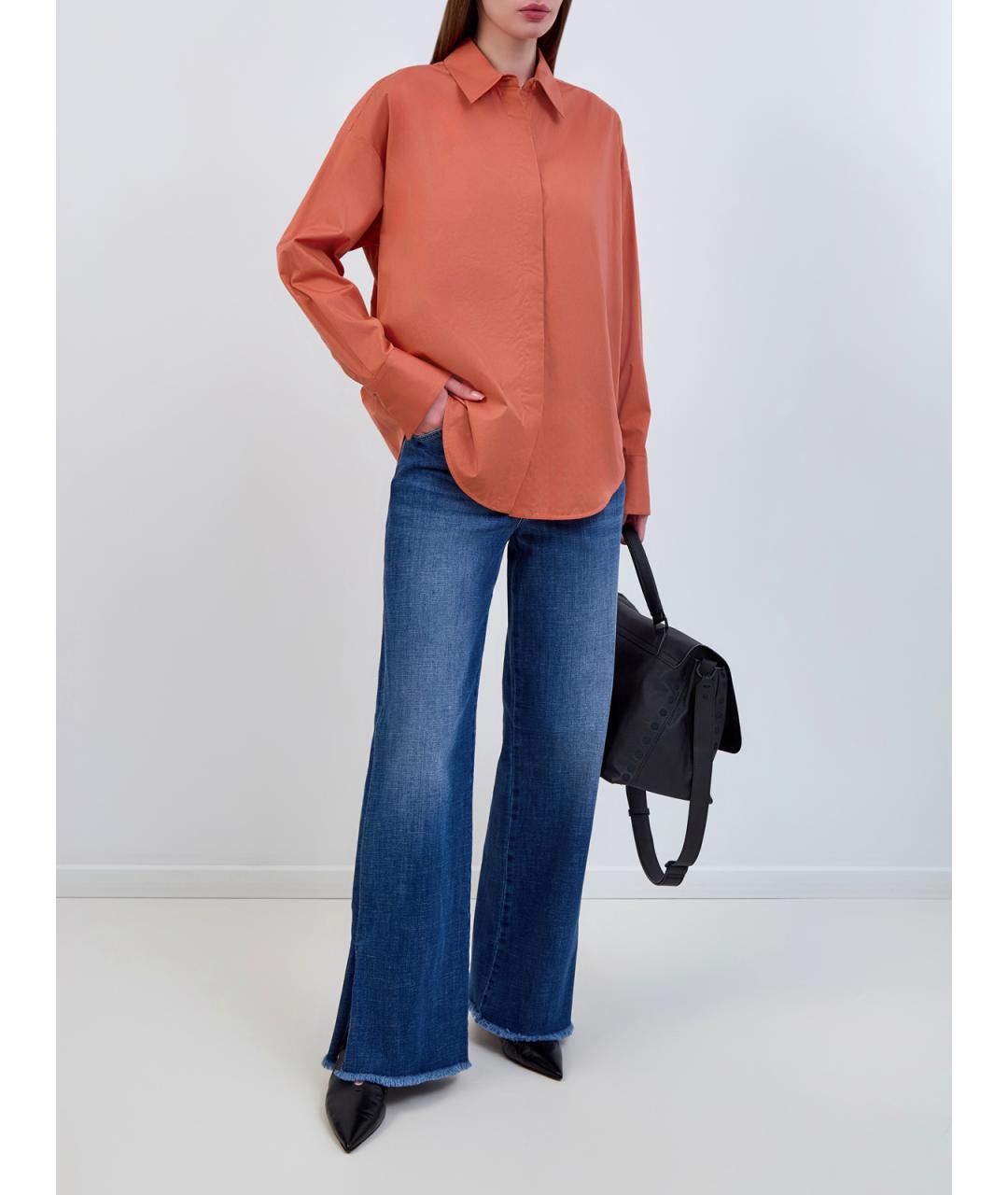 LORENA ANTONIAZZI Синие хлопковые джинсы клеш, фото 2