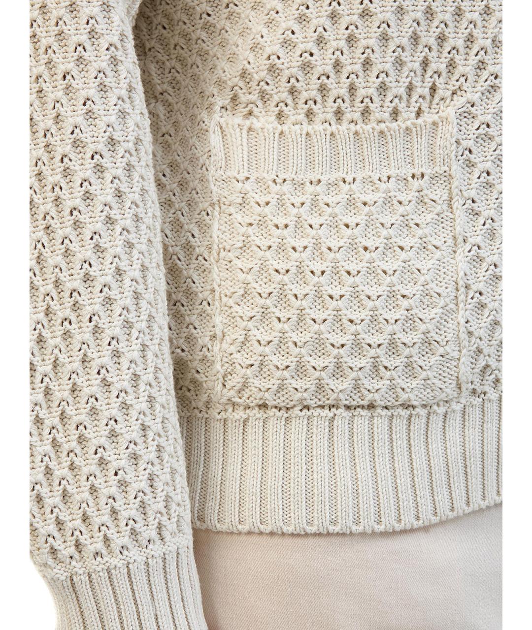 CANALI Бежевый хлопковый кардиган, фото 5