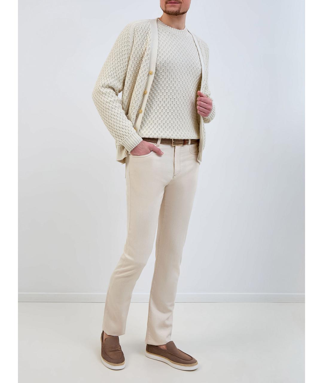 CANALI Бежевый хлопковый кардиган, фото 2