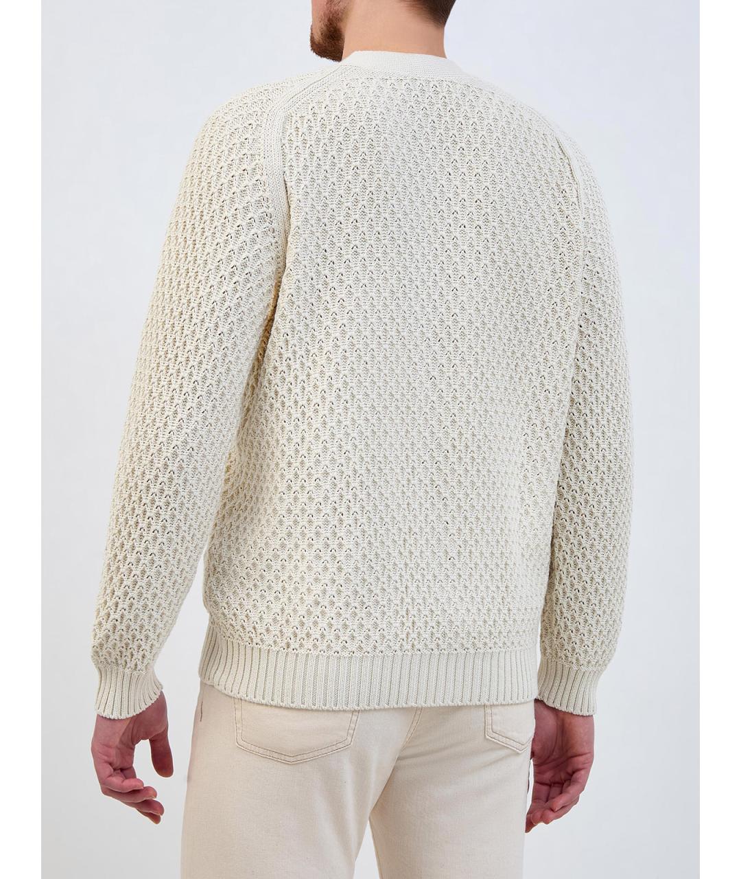 CANALI Бежевый хлопковый кардиган, фото 4