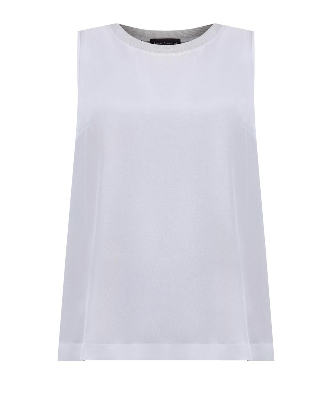 LORENA ANTONIAZZI Серая ацетатная блузы, фото 1