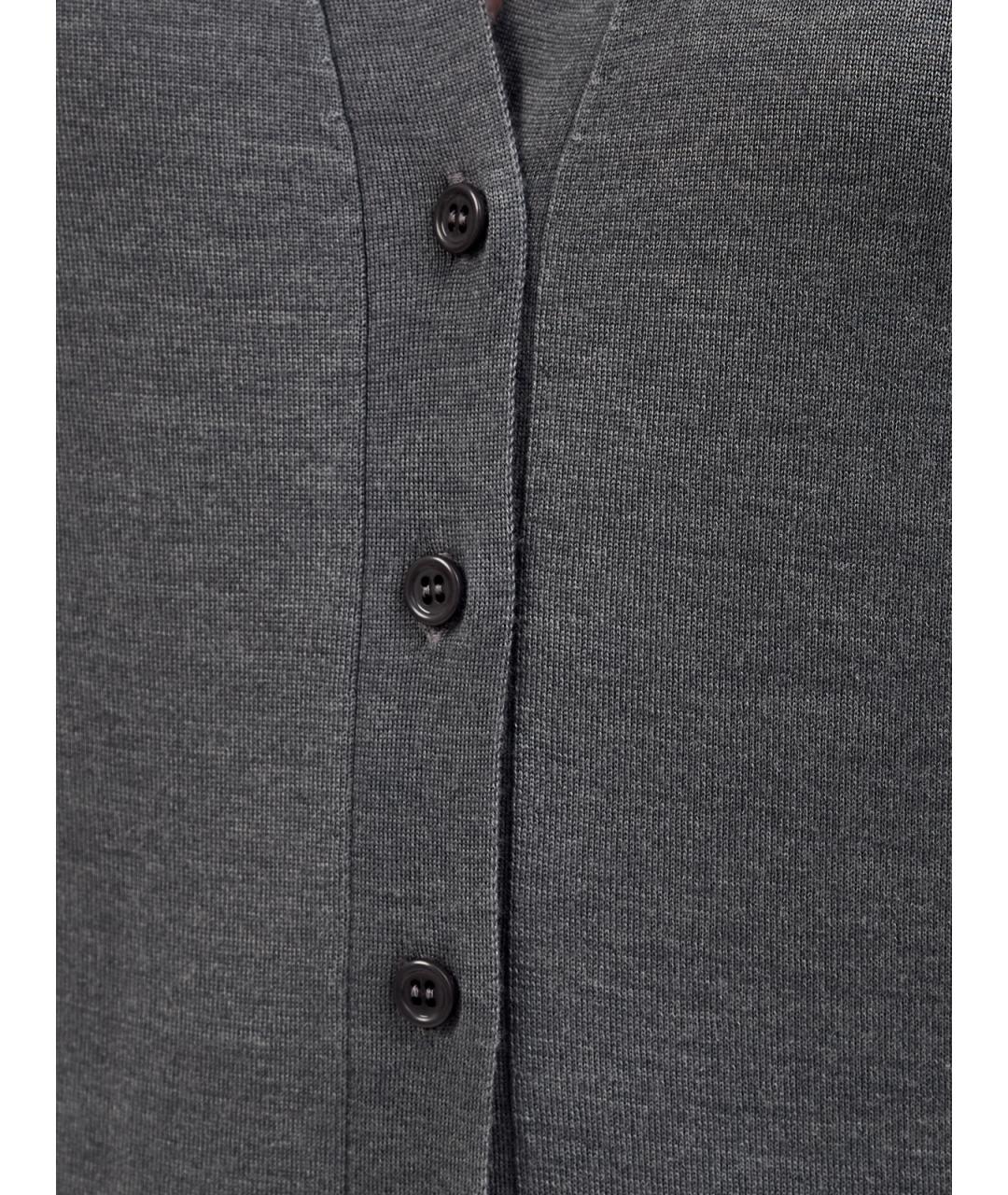 FABIANA FILIPPI Серая кашемировая жилетка, фото 5