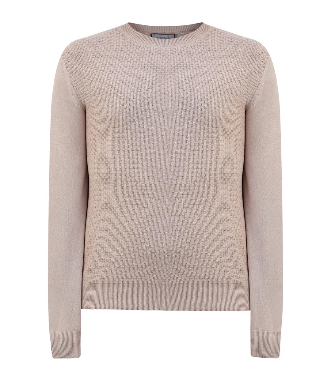 CANALI Бежевый хлопковый джемпер / свитер, фото 1