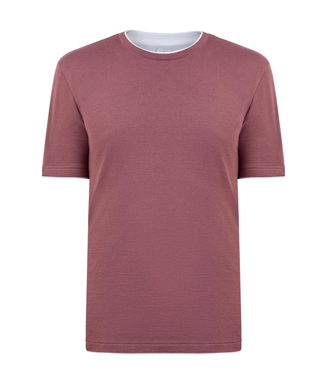 ELEVENTY Розовая хлопковая футболка, фото 1