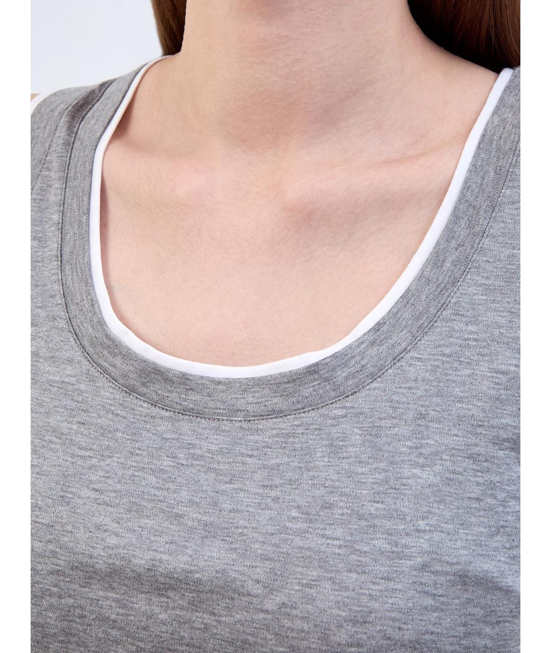 ELEVENTY Серая майка, фото 5