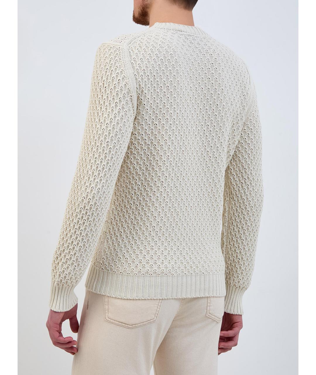 CANALI Бежевый хлопковый джемпер / свитер, фото 4