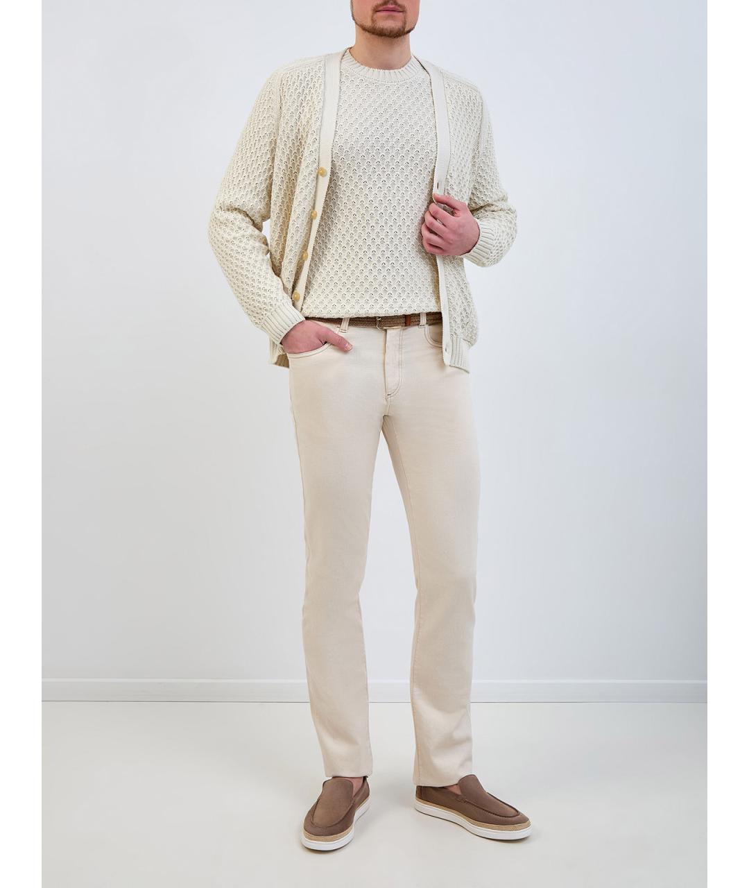 CANALI Бежевый хлопковый джемпер / свитер, фото 2