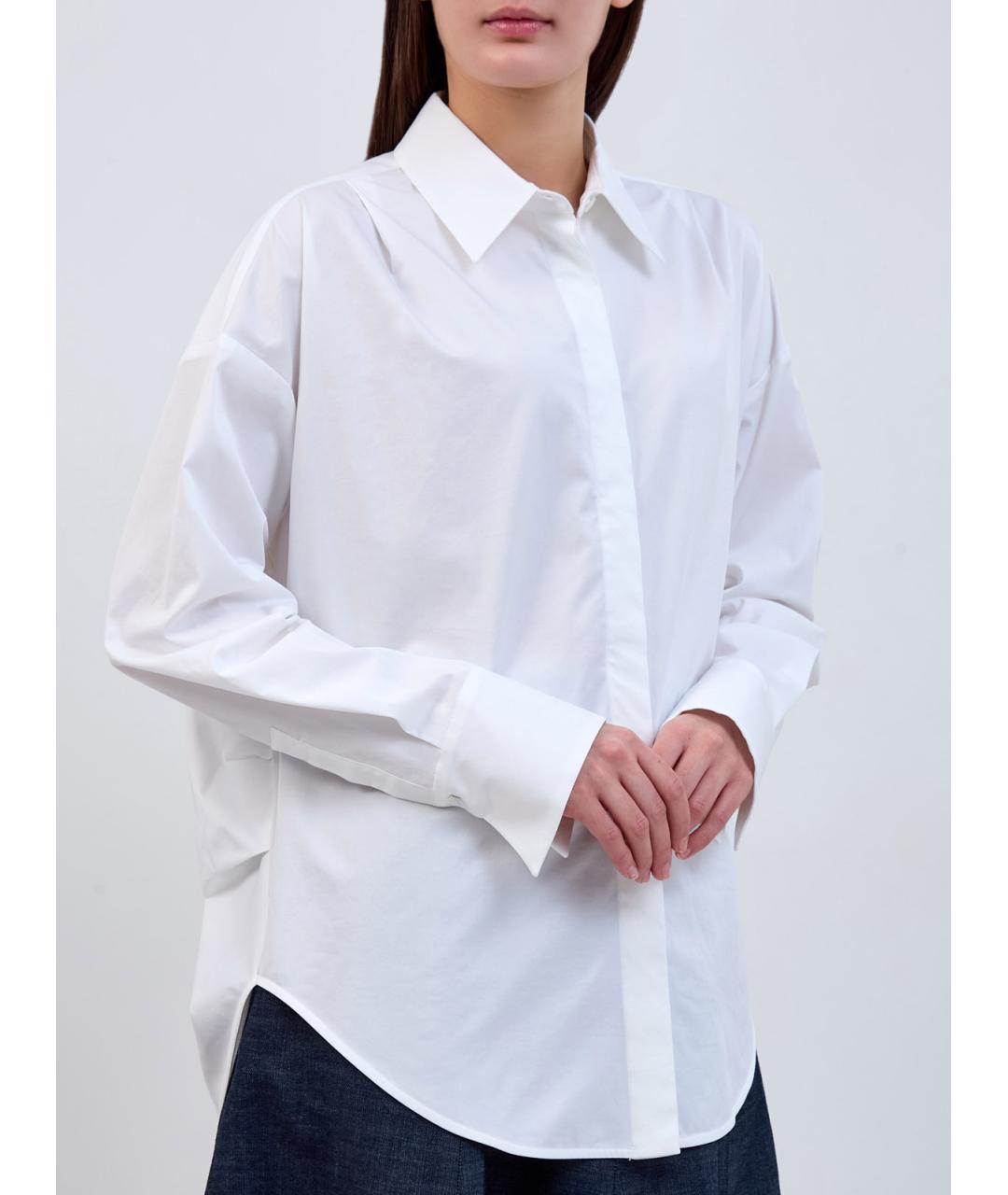 LORENA ANTONIAZZI Белая хлопковая рубашка, фото 3