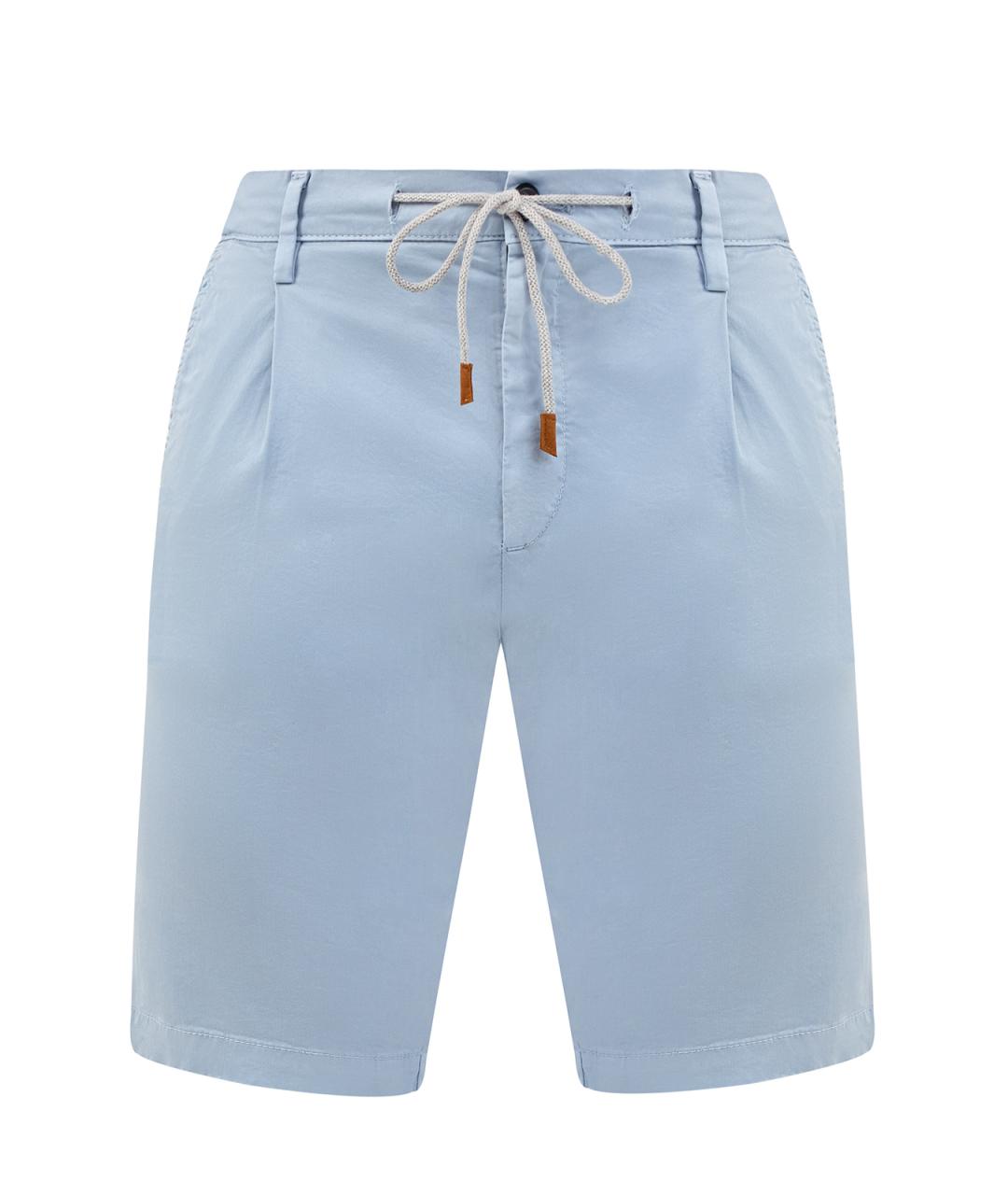 ELEVENTY Голубые хлопковые шорты, фото 1
