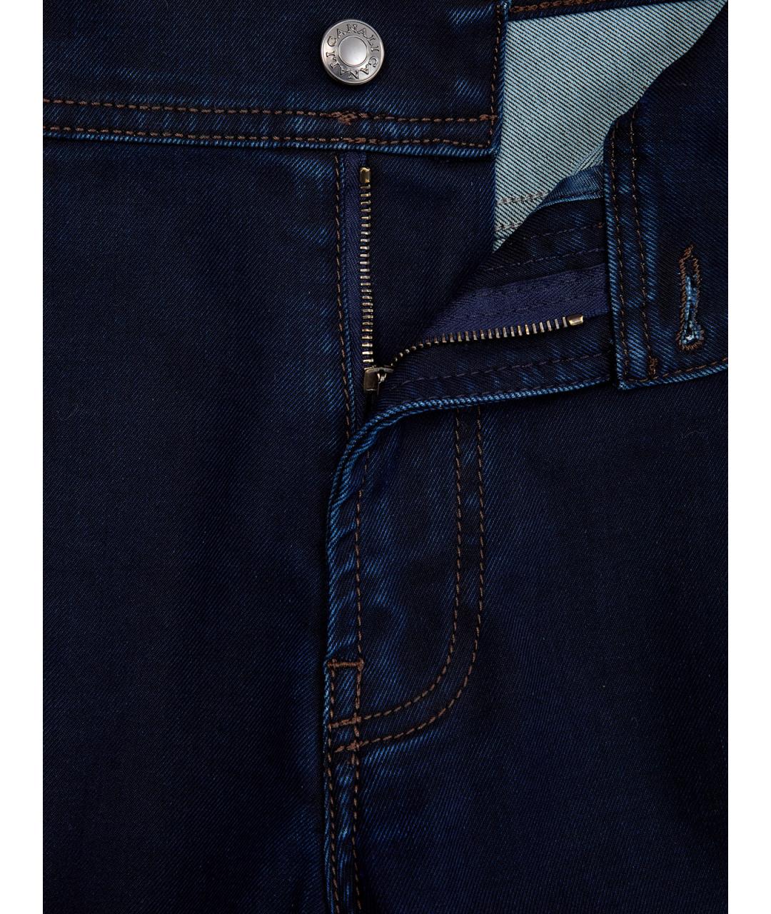 CANALI Синие хлопковые джинсы скинни, фото 6