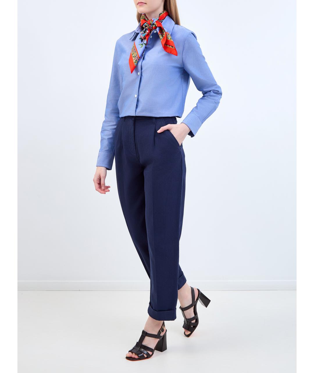 ETRO Голубая хлопковая рубашка, фото 2