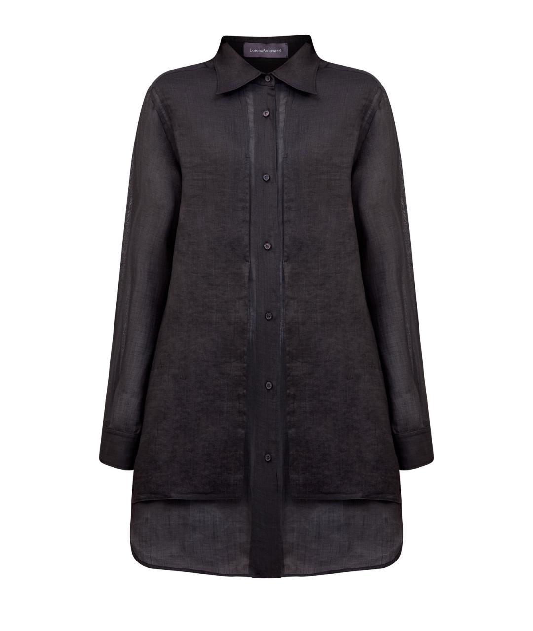 LORENA ANTONIAZZI Черная льняная блузы, фото 1