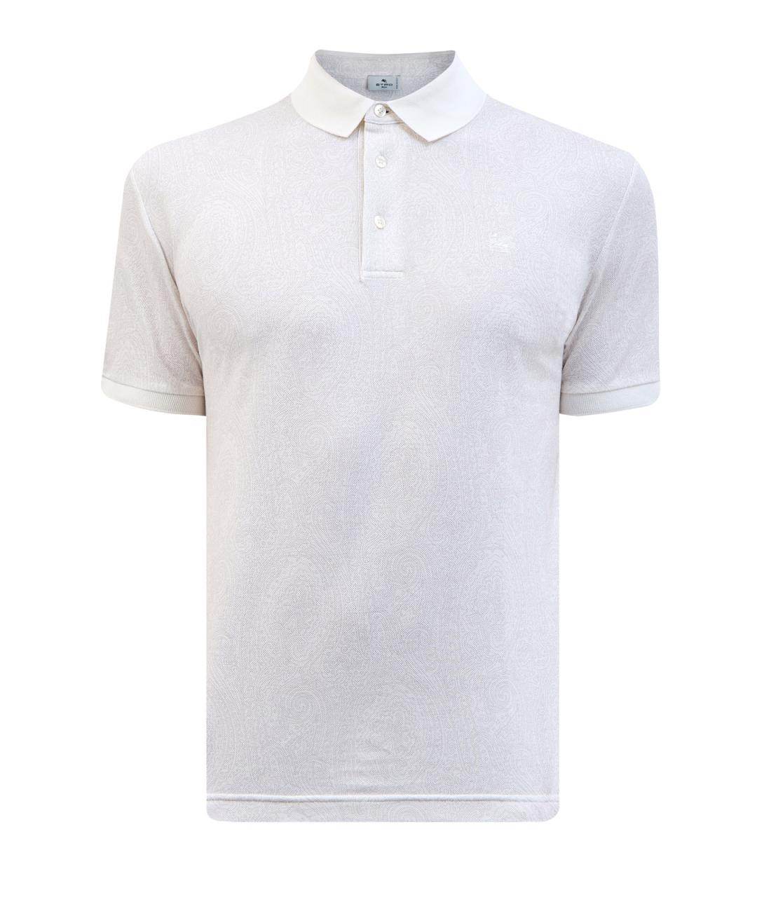 ETRO Белое хлопковое поло с коротким рукавом, фото 1