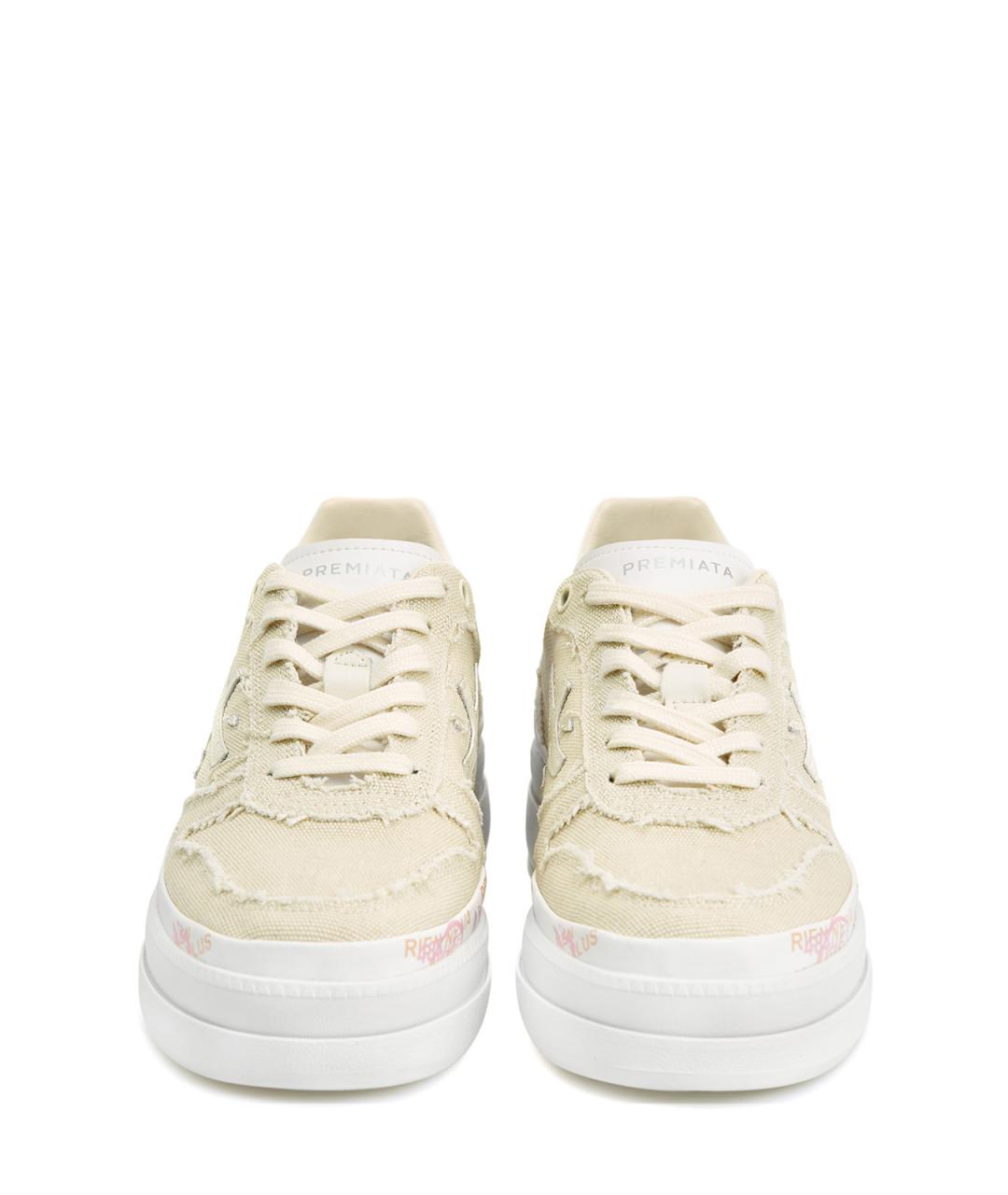 PREMIATA Бежевые текстильные кеды, фото 6