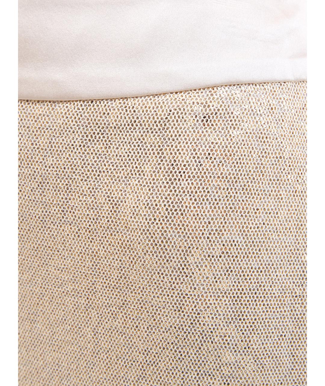 PESERICO Бежевая хлопковая юбка миди, фото 3