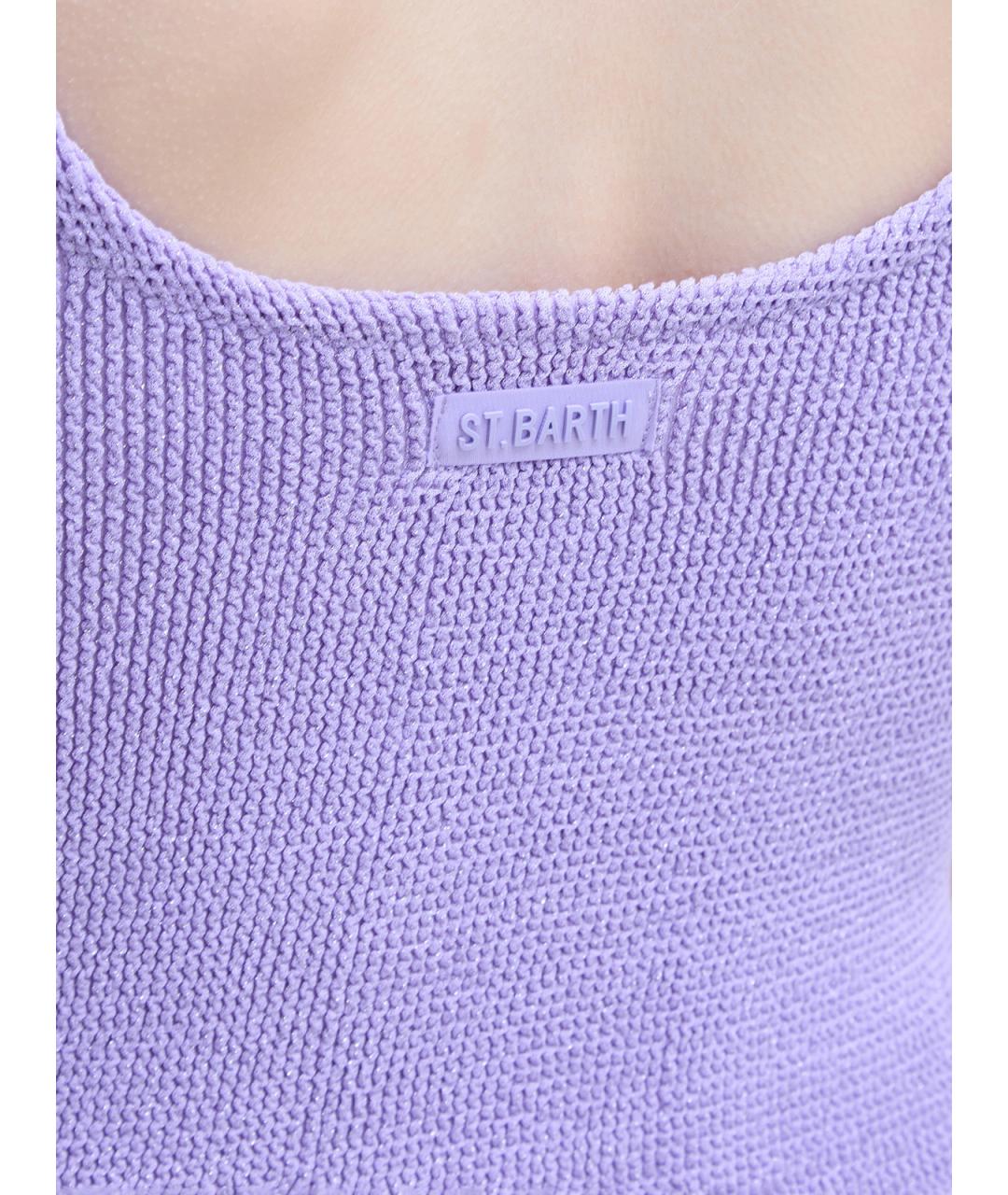 MC2 SAINT BARTH Фиолетовый полиамидовый сарафан, фото 5