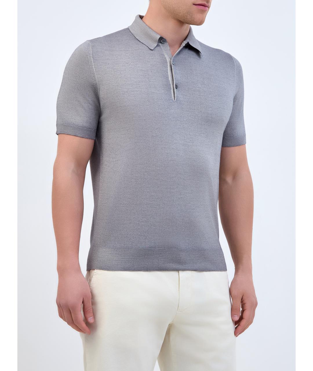 CANALI Серый шерстяной джемпер / свитер, фото 3