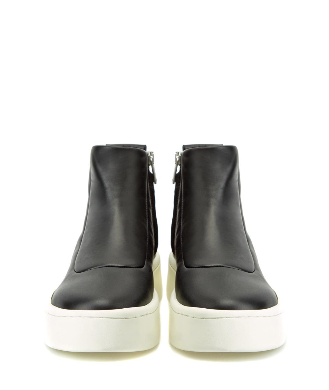 JIL SANDER Черные кожаные кеды, фото 6