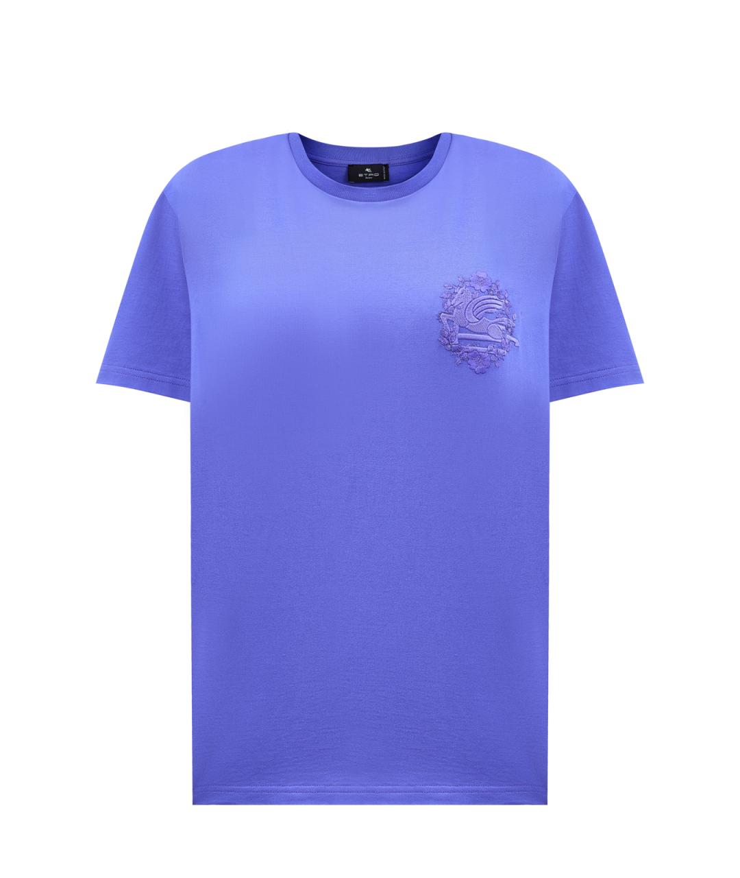ETRO Синяя хлопковая футболка, фото 6