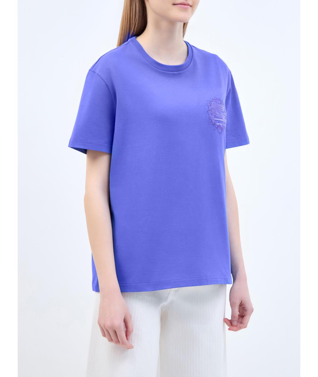 ETRO Синяя хлопковая футболка, фото 3