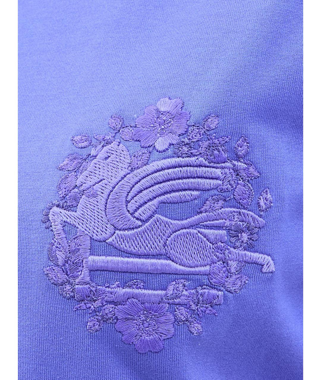 ETRO Синяя хлопковая футболка, фото 5