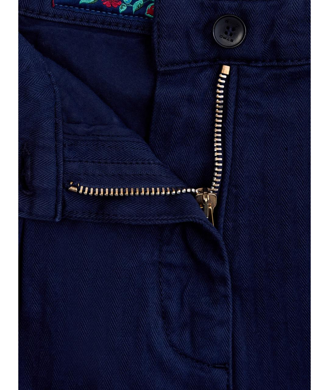 ETRO Синие хлопковые прямые брюки, фото 6