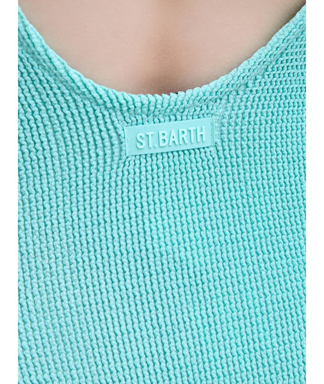 MC2 SAINT BARTH Бирюзовый полиамидовый купальник, фото 4