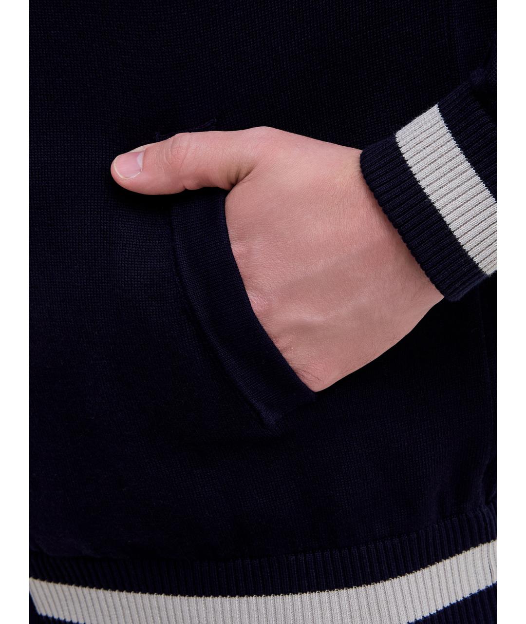 ELEVENTY Синий хлопковый кардиган, фото 5