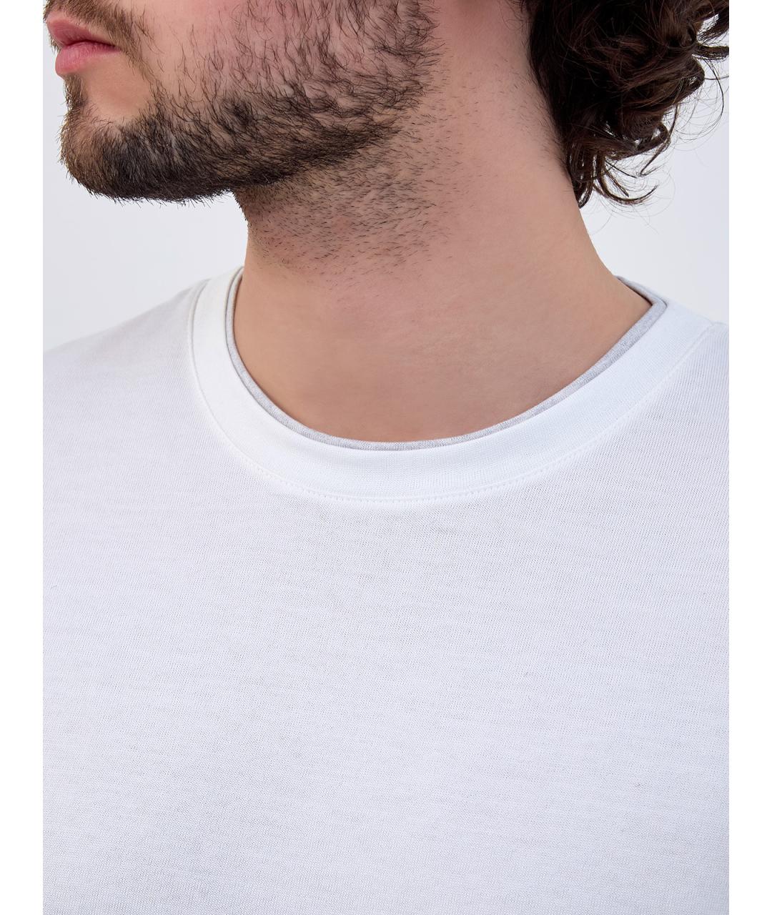 ELEVENTY Белая хлопковая футболка, фото 5